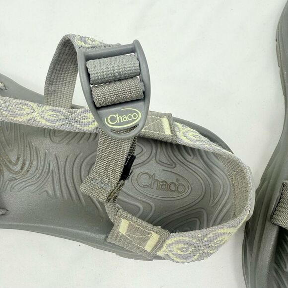 Chaco Z/Volv 2 Gray Green Tribal Strap Lightweight Performance Sandals - Picture 12 of 15